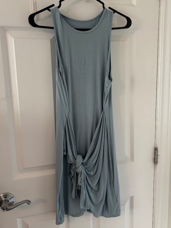 HALARA Dresses & Skirts - Halara Blue Sleeveless Knot Front Mini Dress Size L